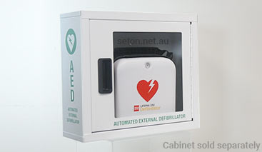 AED Cabinet - Lifepak CR2 Essential Fully Auto AED - Portable Automatic External Defibrillator