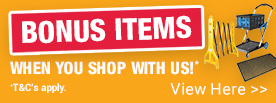 Bonus Items When You Shop With Us! *T&Cs Apply
