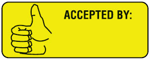 Shipping Labels - Accepted By