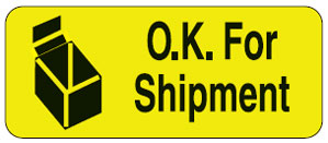 Shipping Labels - Ok For Shipment
