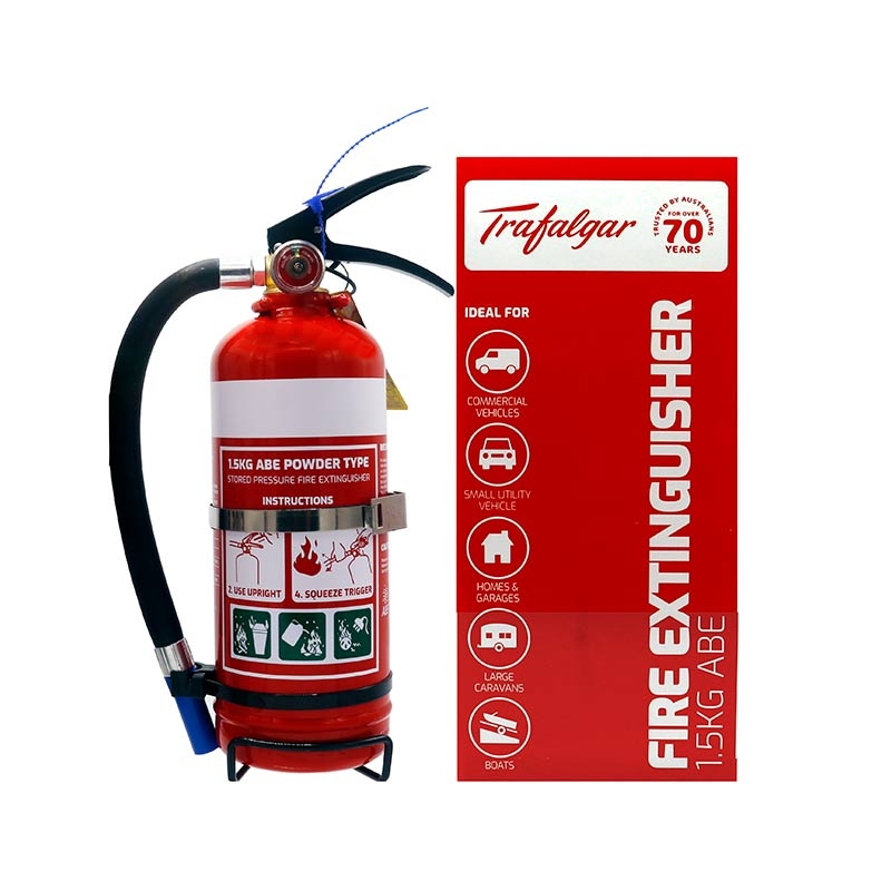 Trafalgar 1.5kg Dry Chemical Powder ABE Fire Extinguisher