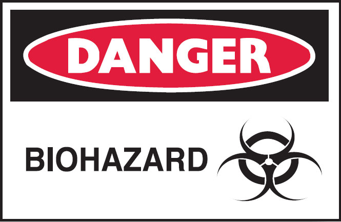 Graphic Safety Labels On A Roll - Biohazard W/Picto