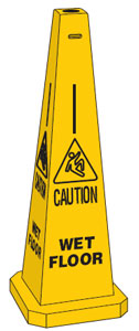Safety Floor Cone/Sign - Wet Floor Yellow 63cm