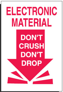 Shipping Labels - Electronic Material Don'T Crush Don'T Drop