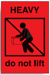 Shipping Labels - Heavy Do Not Lift