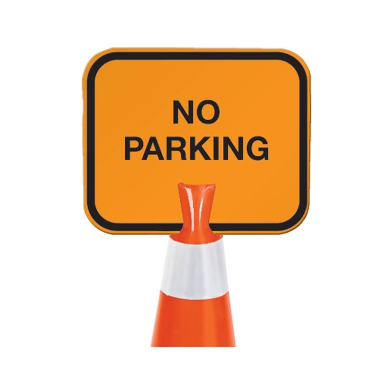 Snap On Cone Signs - No Parking