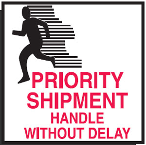 Shipping Labels - Priority Shipment Handle Without Delay