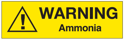 Pipe Warning Markers - Warning Ammonia