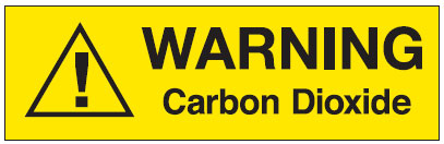 Pipe Warning Markers - Warning Carbon Dioxide