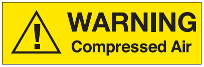 Pipe Warning Markers - Warning Compressed Air