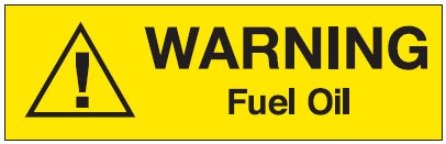 Pipe Warning Markers - Warning Fuel Oil
