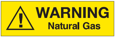 Pipe Warning Markers - Warning Natural Gas