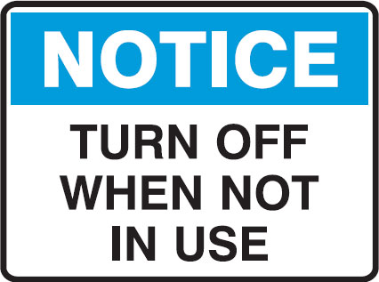 Small Labels - Turn Off When Not In Use