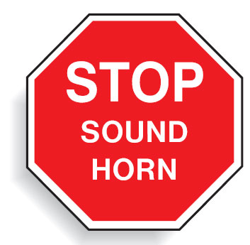 Multi Worded Stop Signs - Stop Sound Horn
