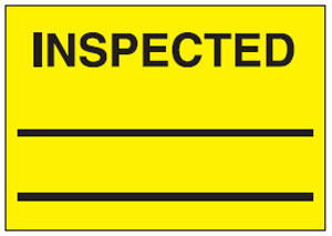Production Status Labels - Inspected