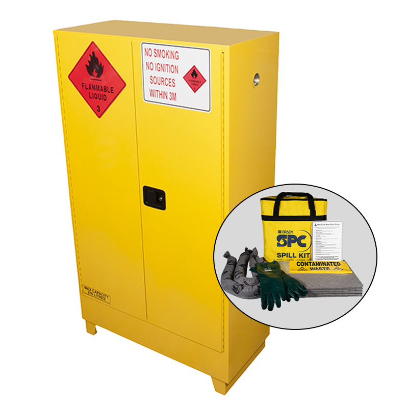 Flammable Liquid Storage Cabinet Bundle - Value Range 250L Yellow