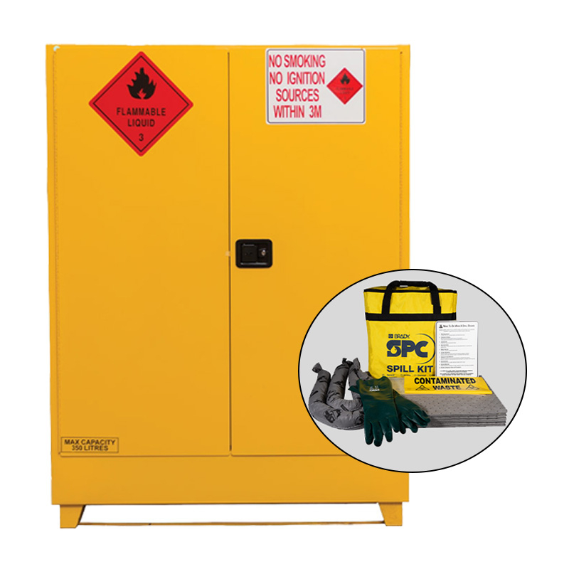 Flammable Liquid Storage Cabinet Bundle - Value Range 350L Yellow
