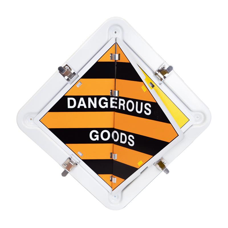 Dangerous Goods Placard Flip Kit - 350mm (W) x 350mm (H), Aluminium 