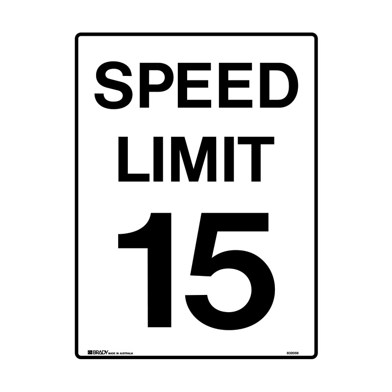 Traffic Control Signs - Speed Limit 15 km /h
