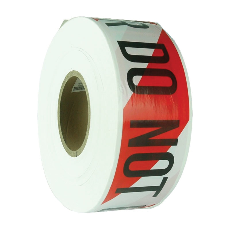 Printed Barricade Tapes - Red/ White Stripes 'Danger Do Not Enter'