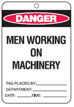 Economy Safety Tags - Men Working On Machinery