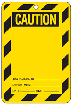 Economy Safety Tags - Caution Blank