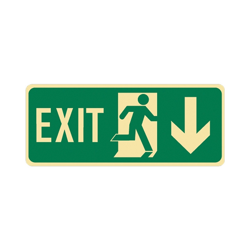 Exit And Evacuation Floor Signs  - Exit Man/Rr Arr/D