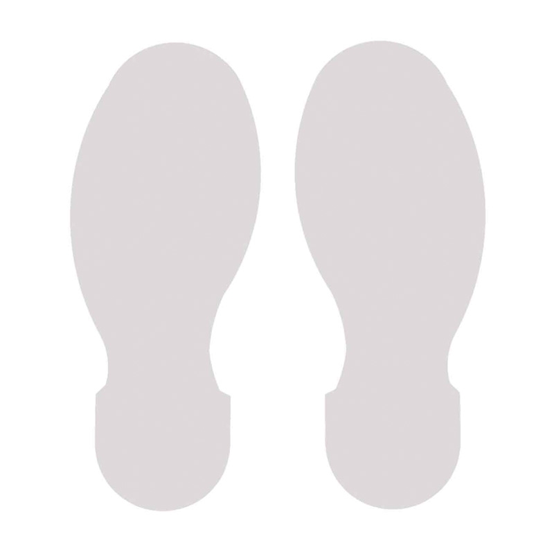 ToughStripe Floor Marking Footprints - Pack of 10, White