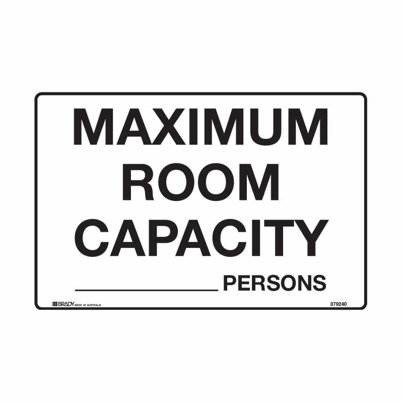 Social Distancing Sign - Maximum Room Capacity... Persons,  450X300 POLY