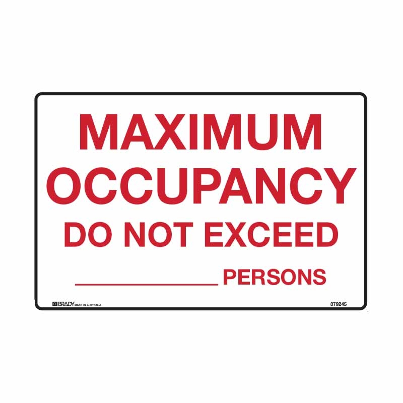 Social Distancing Sign - Maximum Room Capacity Do Not Exceed... Persons, 450X300 POLY