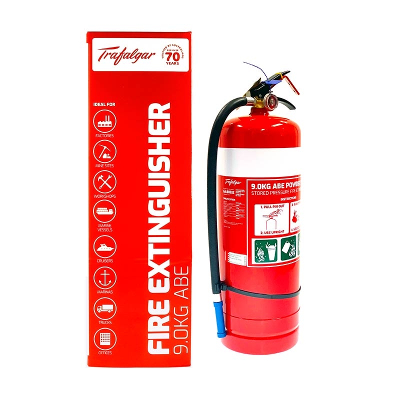 Trafalgar 9kg Dry Chemical Powder ABE Fire Extinguisher