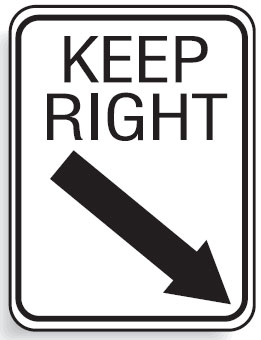 Regulatory Signs - Keep Right
