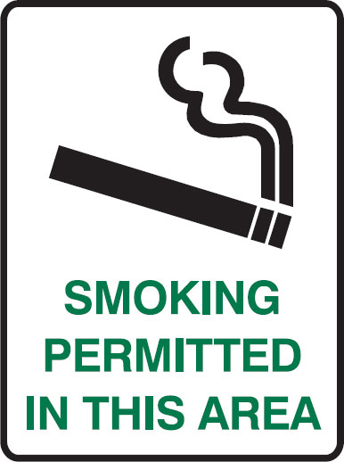 Small Labels - Smoking Permitted In This Area