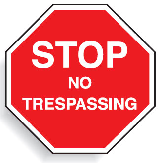 Multi worded Stop Signs - Stop No Trespassing