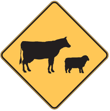 Speciality Road Signs  - Live Stock Symbol