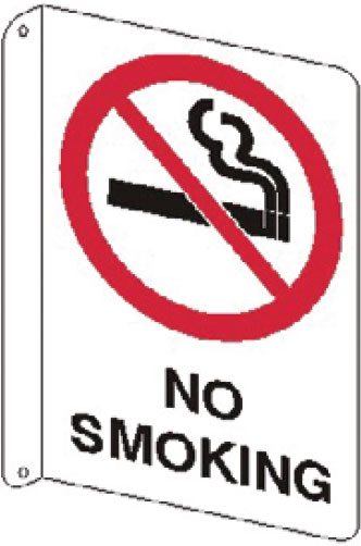 Flanged Wall Signs - No Smoking
