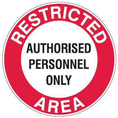 Safety Floor Marker - Authorised Personnel Only