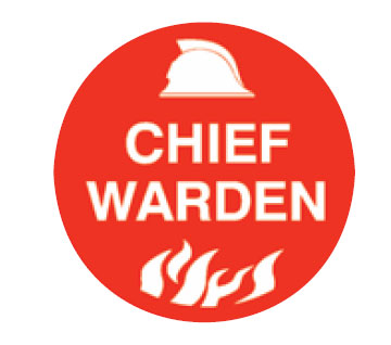 Fire Hard Hat Labels - Chief Warden