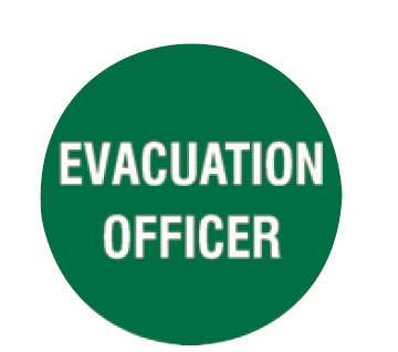 Fire Hard Hat Labels - Evacuation Officer