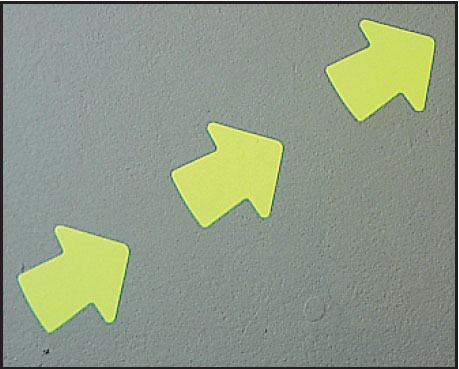 Brady SetonGlo Luminous Marking Photoluminescent Adhesive Stickers Arrows