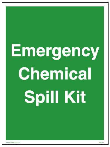 Brady Spill Kit Signs - Emergency Chemical Spill Kit