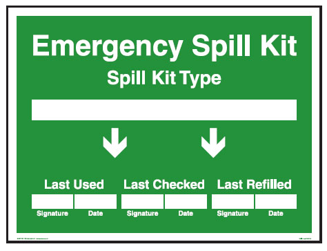 Brady Spill Kit Signs - Emergency Spill Kit - Spill Kit Type