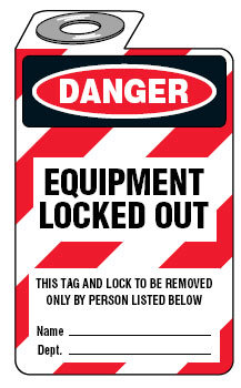 Brady Padlock Tags - Equipment Locked Out