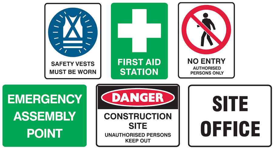 Flute Construction Site Sign Pack  - Sign Pack (6 Signs)