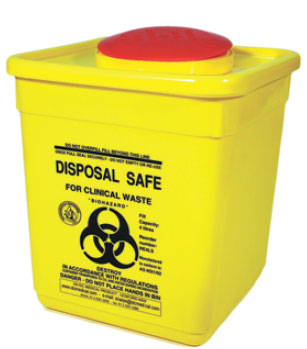 Contaminated Clinical Waste and Sharps Disposal Bins 2L/4.5L