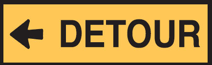 Temporary Traffic Control Signs  - Detour Arr/L