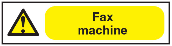 Brady Power Point Warning Labels - Fax Machine