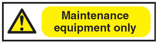 Brady Power Point Warning Labels - Maintenance Equipment Only