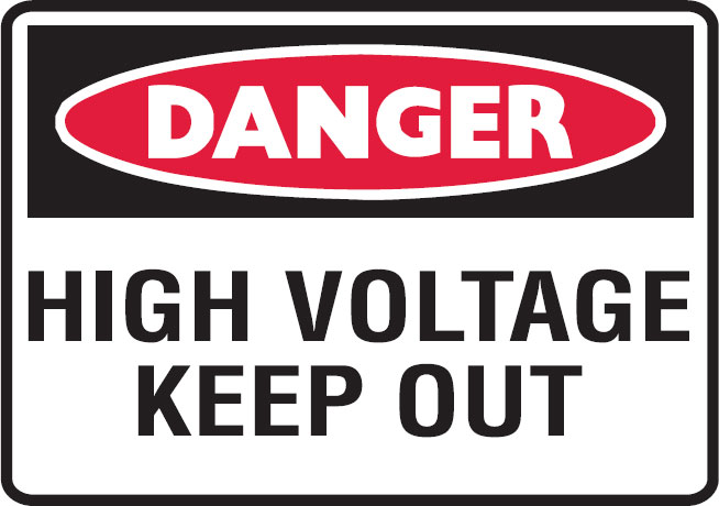 Graphic Safety Labels On A Roll - High Voltage Keep Out