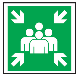 Exit And Assembly Signs - Assembly Point Picto
